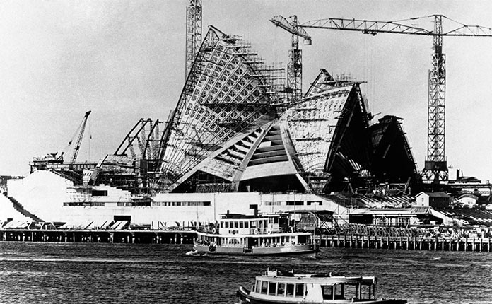 фото строительства оперного театра в Сиднее